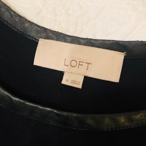 LOFT Tops - Leather detail! LOFT Tops - Leather detail!